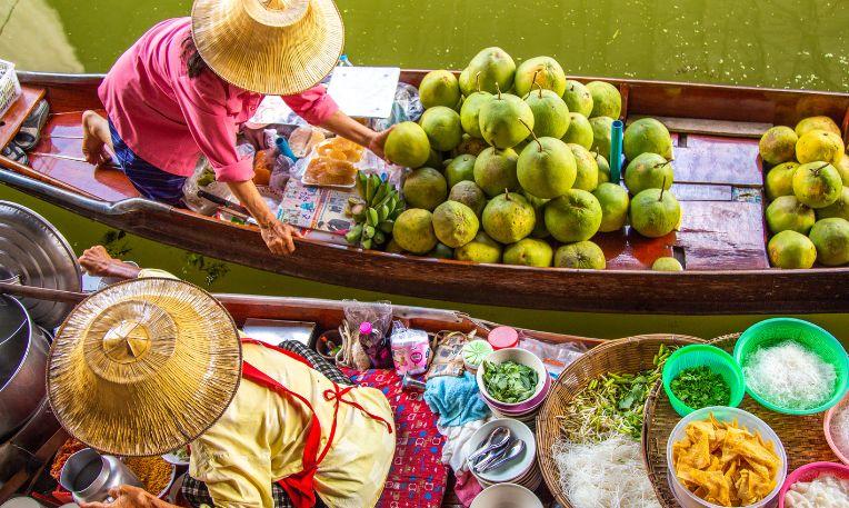 Thaiföld kiskörút, pihenéssel Krabiban - Bangkok, Damnoen Saduak úszópiac