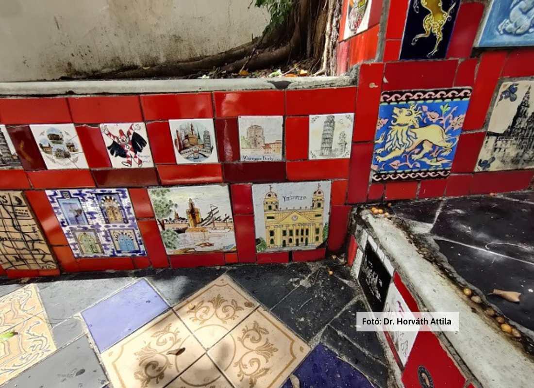 Brazília, Rio de Janeiro, Santa Teresába vezető lépcsősor